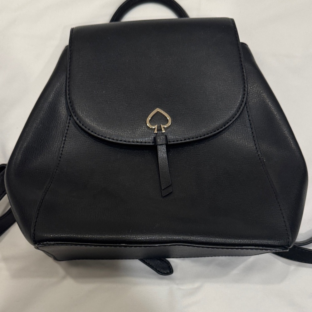Kate Spade Black Backpack with Gold Accent